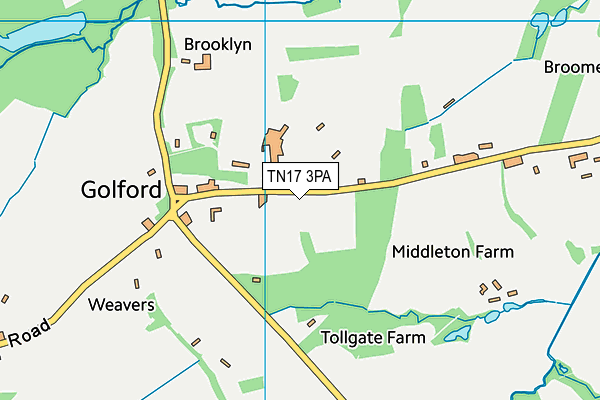 TN17 3PA map - OS VectorMap District (Ordnance Survey)