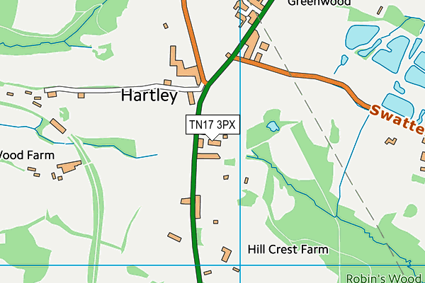 TN17 3PX map - OS VectorMap District (Ordnance Survey)