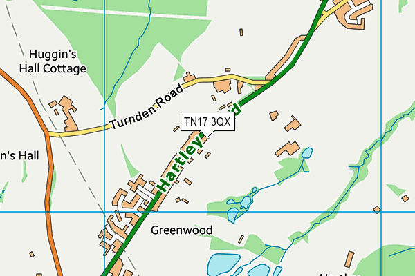 TN17 3QX map - OS VectorMap District (Ordnance Survey)