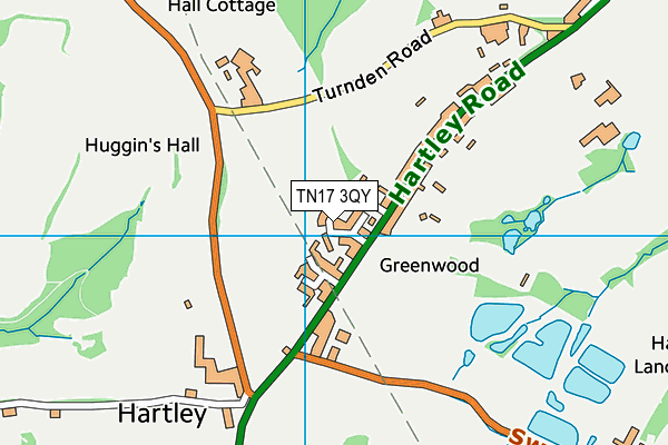 Map of HARTLEY COURT GARDENS (CRANBROOK) LIMITED at district scale