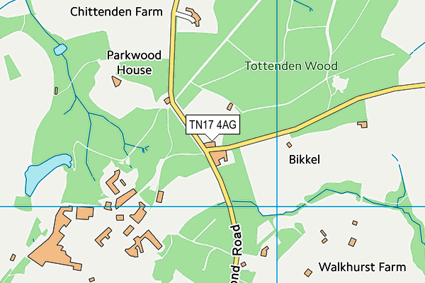 TN17 4AG map - OS VectorMap District (Ordnance Survey)