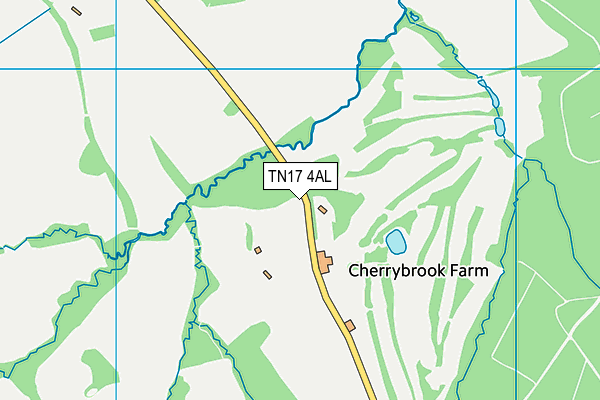 Cranbrook Golf Club (Closed) map (TN17 4AL) - OS VectorMap District (Ordnance Survey)