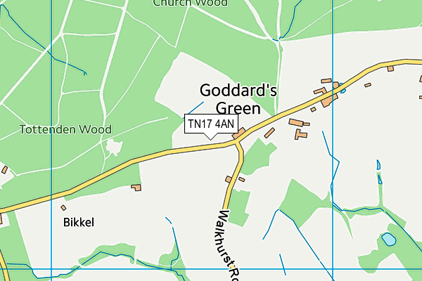 TN17 4AN map - OS VectorMap District (Ordnance Survey)