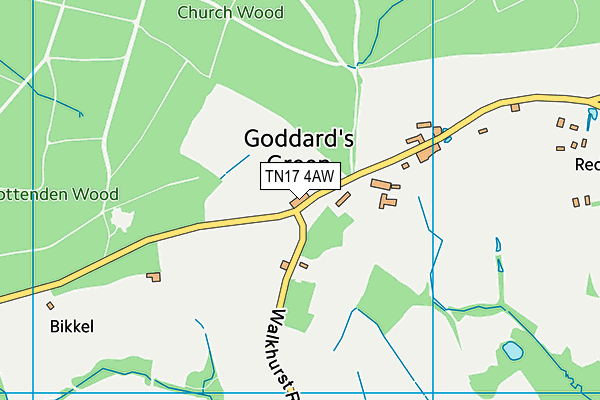 TN17 4AW map - OS VectorMap District (Ordnance Survey)