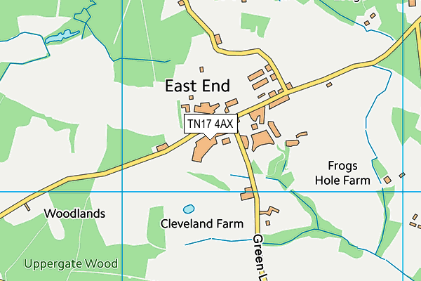 TN17 4AX map - OS VectorMap District (Ordnance Survey)