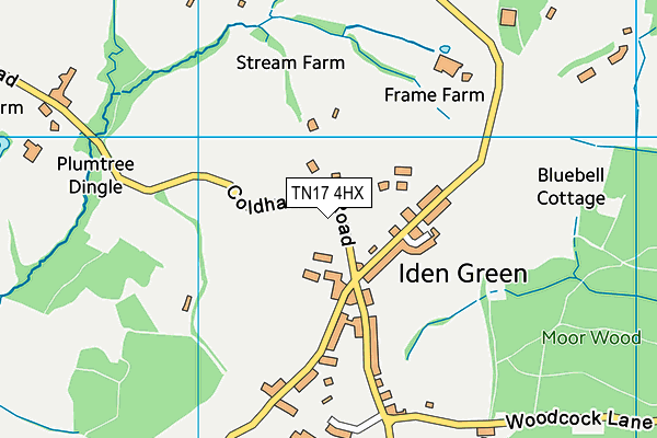 TN17 4HX map - OS VectorMap District (Ordnance Survey)
