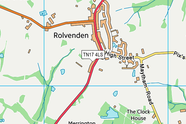 Rolvenden Primary School map (TN17 4LS) - OS VectorMap District (Ordnance Survey)