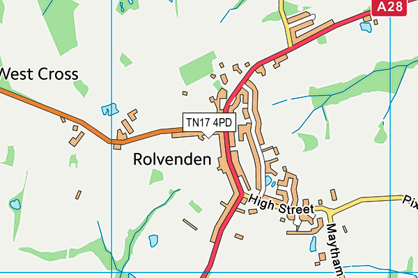 TN17 4PD map - OS VectorMap District (Ordnance Survey)