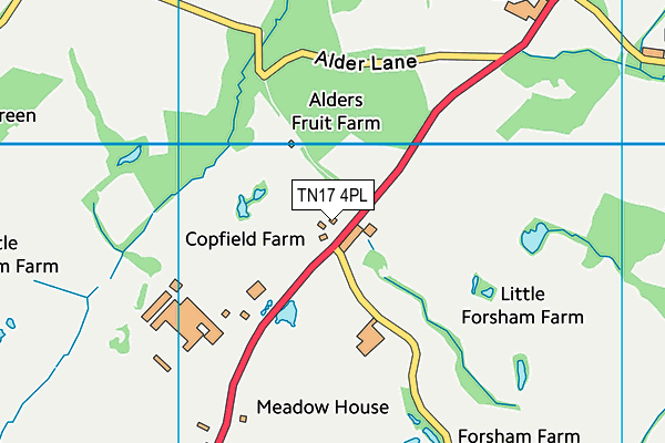 TN17 4PL map - OS VectorMap District (Ordnance Survey)