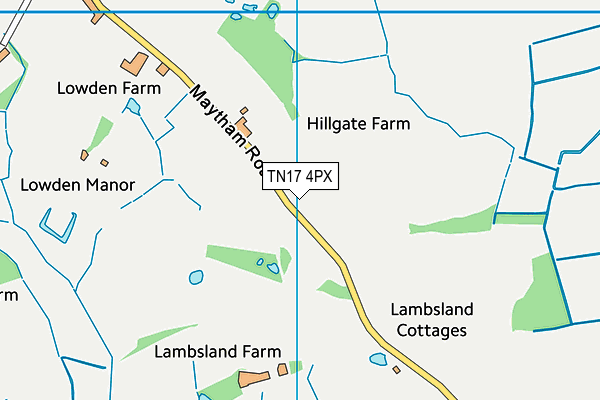 TN17 4PX map - OS VectorMap District (Ordnance Survey)