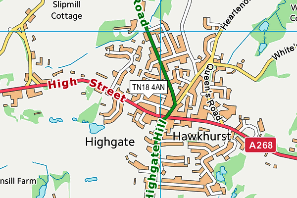 TN18 4AN map - OS VectorMap District (Ordnance Survey)