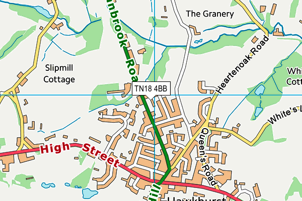 TN18 4BB map - OS VectorMap District (Ordnance Survey)