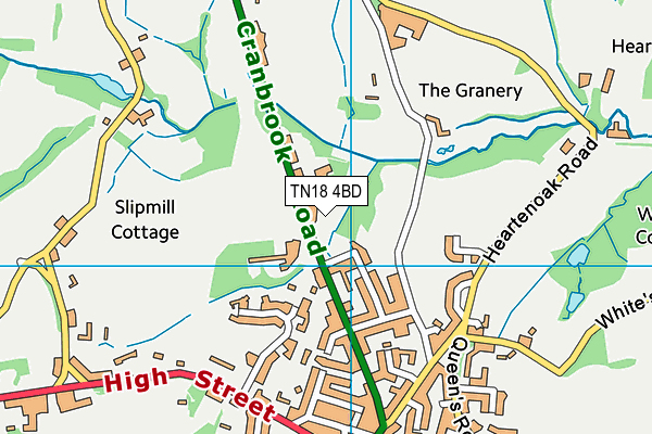 TN18 4BD map - OS VectorMap District (Ordnance Survey)