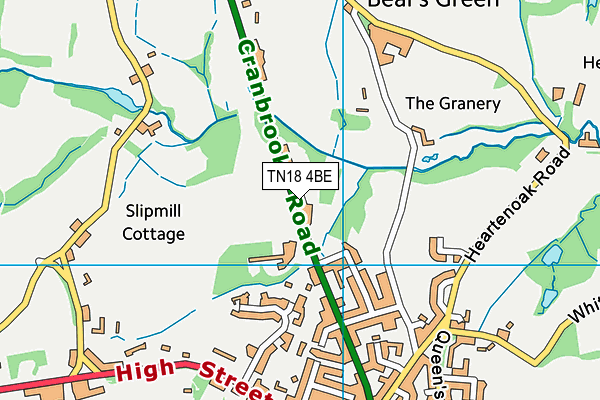 TN18 4BE map - OS VectorMap District (Ordnance Survey)