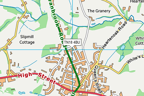 TN18 4BU map - OS VectorMap District (Ordnance Survey)