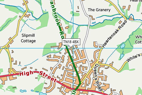 TN18 4BX map - OS VectorMap District (Ordnance Survey)