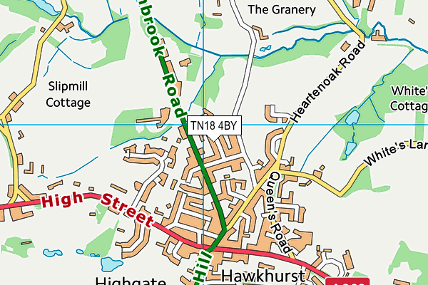 TN18 4BY map - OS VectorMap District (Ordnance Survey)