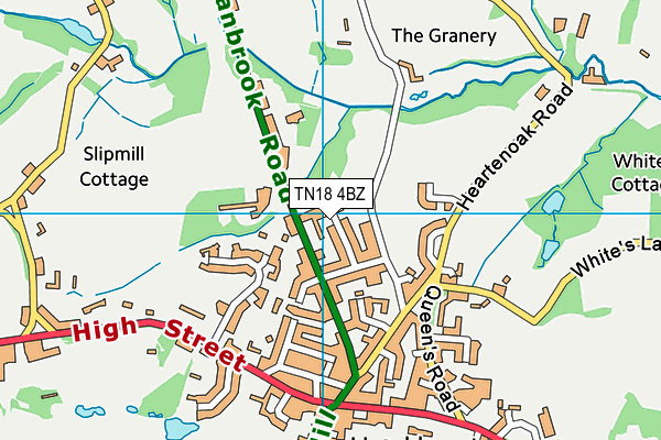 TN18 4BZ map - OS VectorMap District (Ordnance Survey)