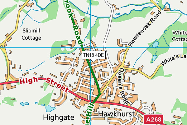 TN18 4DE map - OS VectorMap District (Ordnance Survey)