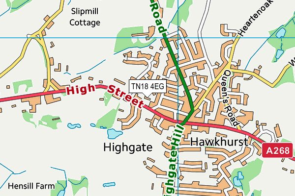 TN18 4EG map - OS VectorMap District (Ordnance Survey)