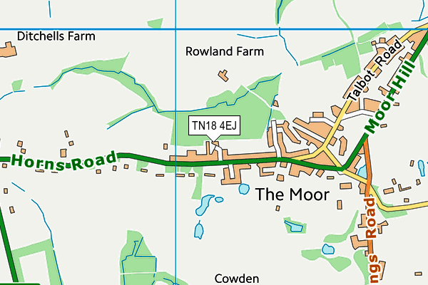 TN18 4EJ map - OS VectorMap District (Ordnance Survey)