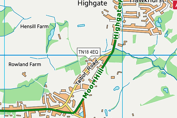 TN18 4EQ map - OS VectorMap District (Ordnance Survey)