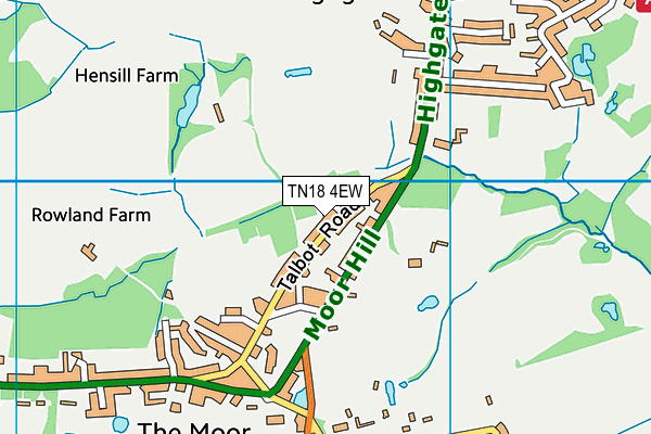 TN18 4EW map - OS VectorMap District (Ordnance Survey)