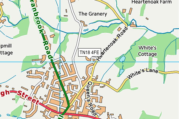 TN18 4FE map - OS VectorMap District (Ordnance Survey)