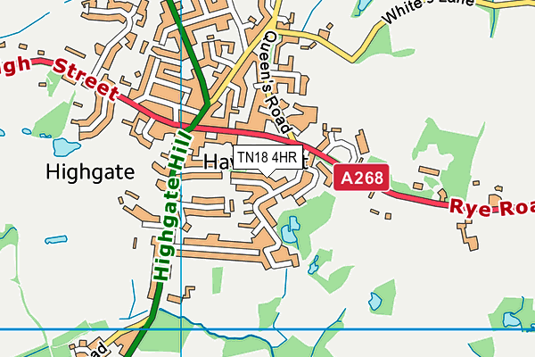 TN18 4HR map - OS VectorMap District (Ordnance Survey)