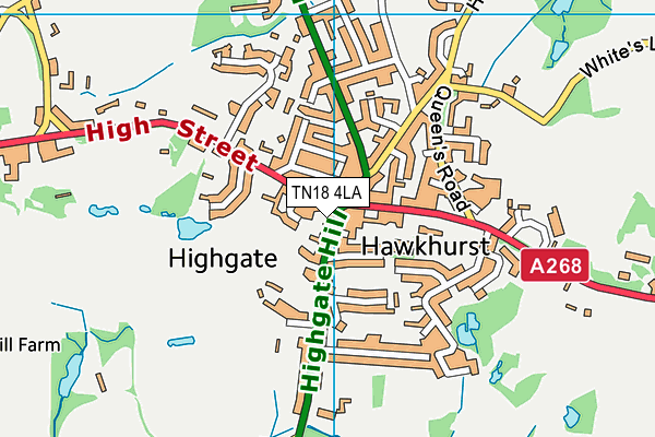 TN18 4LA map - OS VectorMap District (Ordnance Survey)