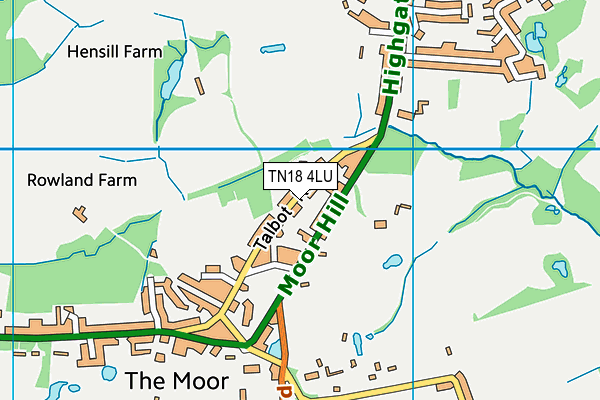 TN18 4LU map - OS VectorMap District (Ordnance Survey)