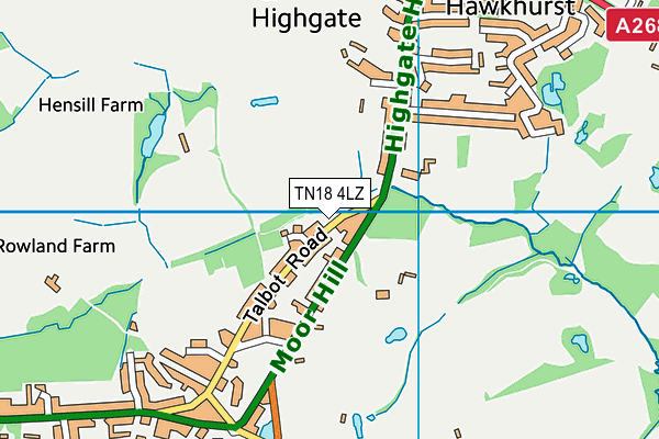 TN18 4LZ map - OS VectorMap District (Ordnance Survey)