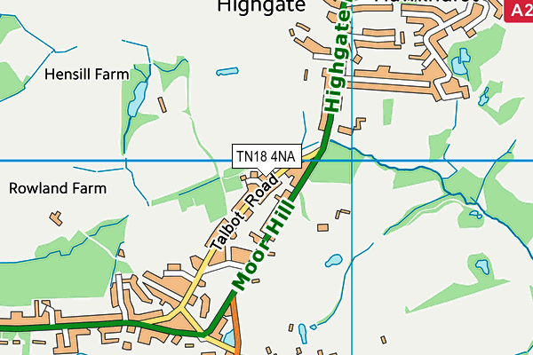 TN18 4NA map - OS VectorMap District (Ordnance Survey)