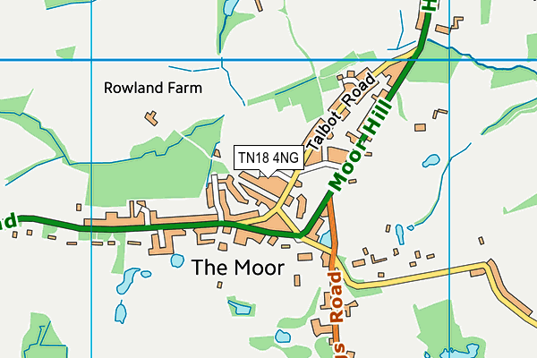 TN18 4NG map - OS VectorMap District (Ordnance Survey)