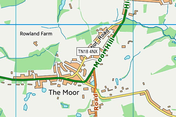 TN18 4NX map - OS VectorMap District (Ordnance Survey)