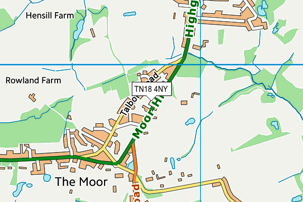 TN18 4NY map - OS VectorMap District (Ordnance Survey)