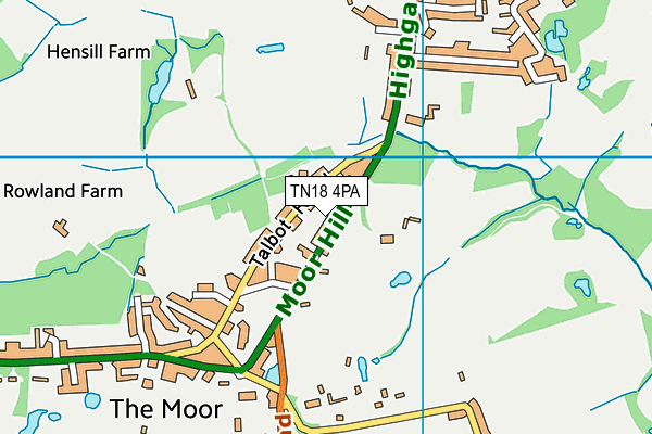 TN18 4PA map - OS VectorMap District (Ordnance Survey)