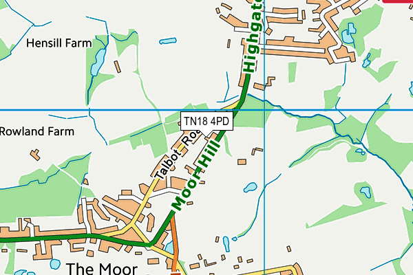 TN18 4PD map - OS VectorMap District (Ordnance Survey)