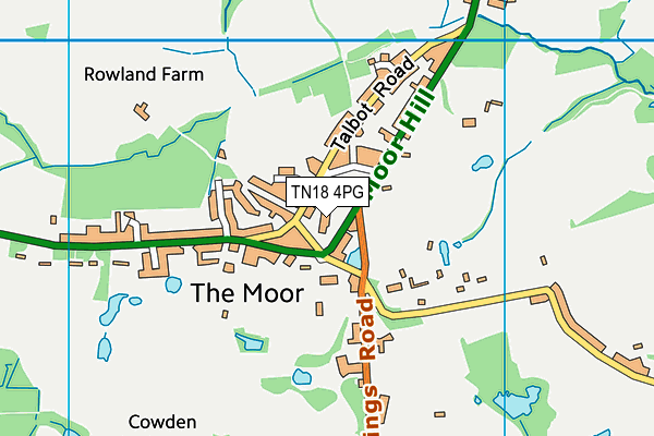 TN18 4PG map - OS VectorMap District (Ordnance Survey)