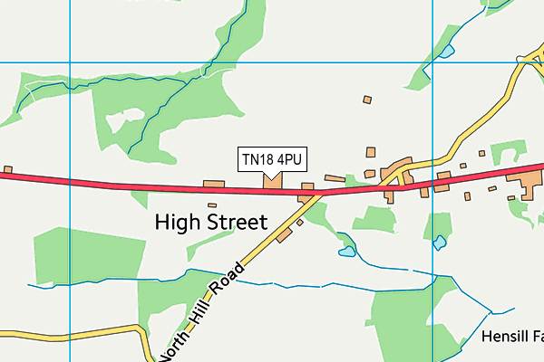 TN18 4PU map - OS VectorMap District (Ordnance Survey)