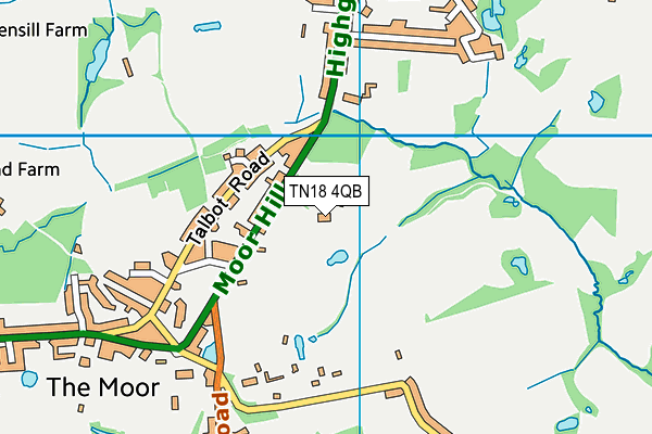 TN18 4QB map - OS VectorMap District (Ordnance Survey)