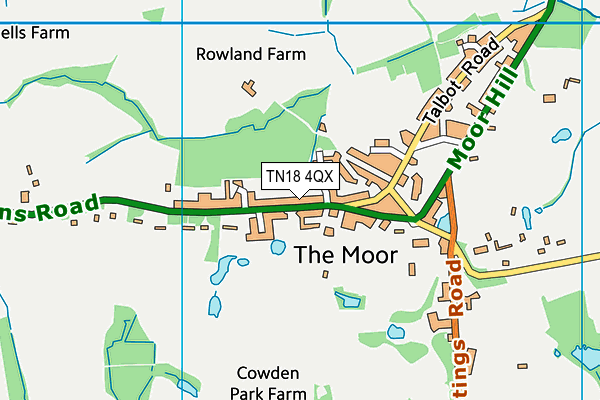 TN18 4QX map - OS VectorMap District (Ordnance Survey)