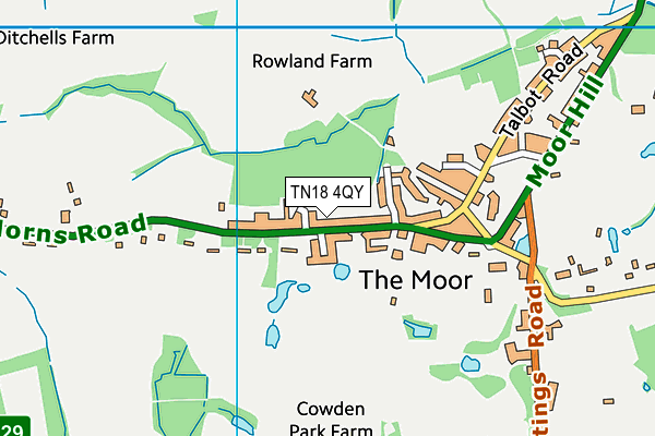 TN18 4QY map - OS VectorMap District (Ordnance Survey)