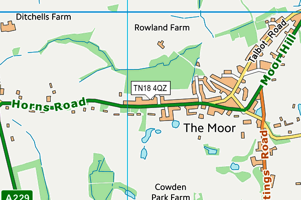 TN18 4QZ map - OS VectorMap District (Ordnance Survey)