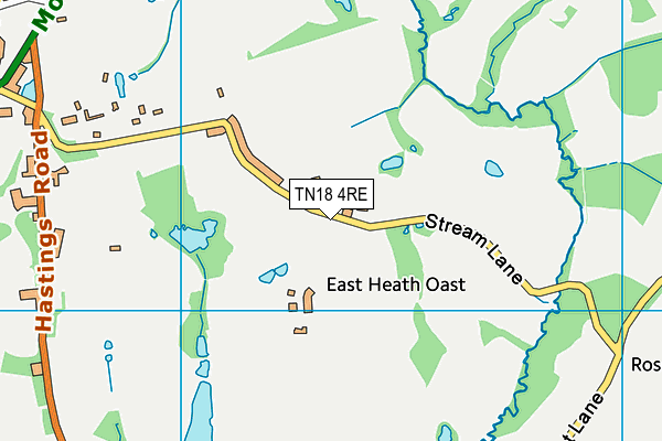 TN18 4RE map - OS VectorMap District (Ordnance Survey)