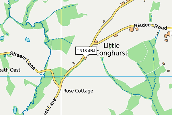 Conghurst Lane map (TN18 4RJ) - OS VectorMap District (Ordnance Survey)