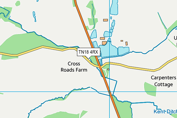 TN18 4RX map - OS VectorMap District (Ordnance Survey)