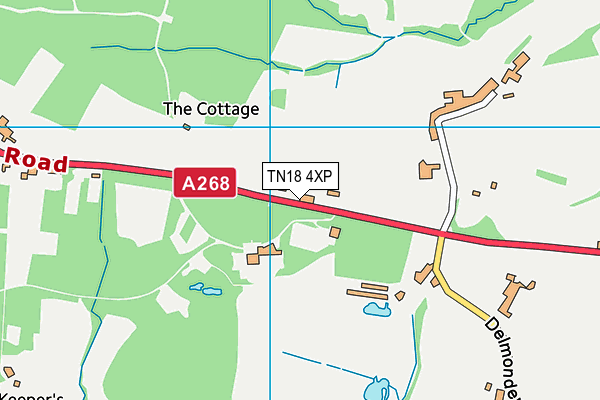 TN18 4XP map - OS VectorMap District (Ordnance Survey)