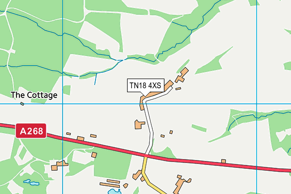 TN18 4XS map - OS VectorMap District (Ordnance Survey)