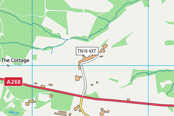 TN18 4XT map - OS VectorMap District (Ordnance Survey)